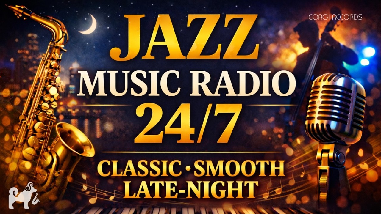 24/7 🎷 Jazz Radio · Classic, Smooth & Late-Night (Corgi Records)
