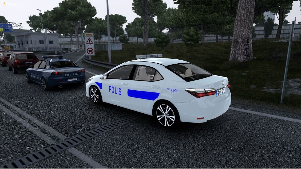ETS2, Toyota Corolla 2018, Police Theme, Euro Truck Simulator 2, Car Driving #ets2 #automobile