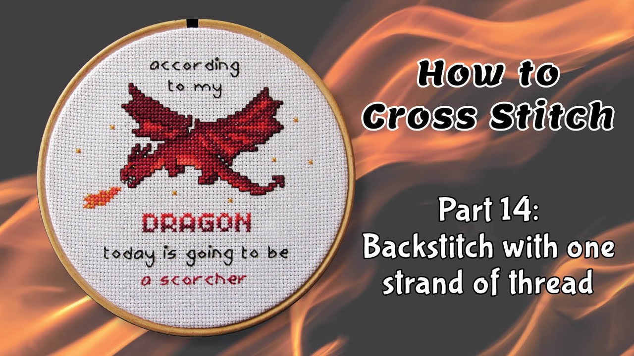 Backstitch with one strand of thread: Part 14 of How to Cross Stitch