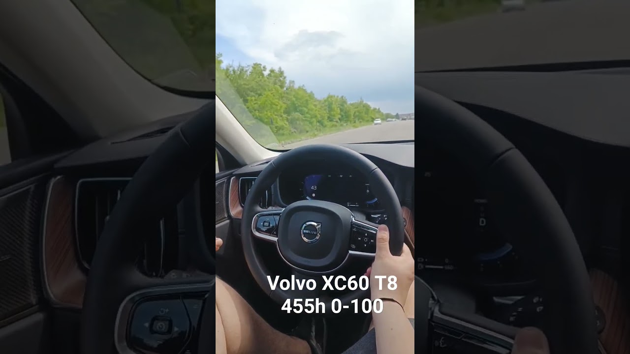 Volvo XC60 T8 recharge hybrid 455hp 0-100 acceleration POV