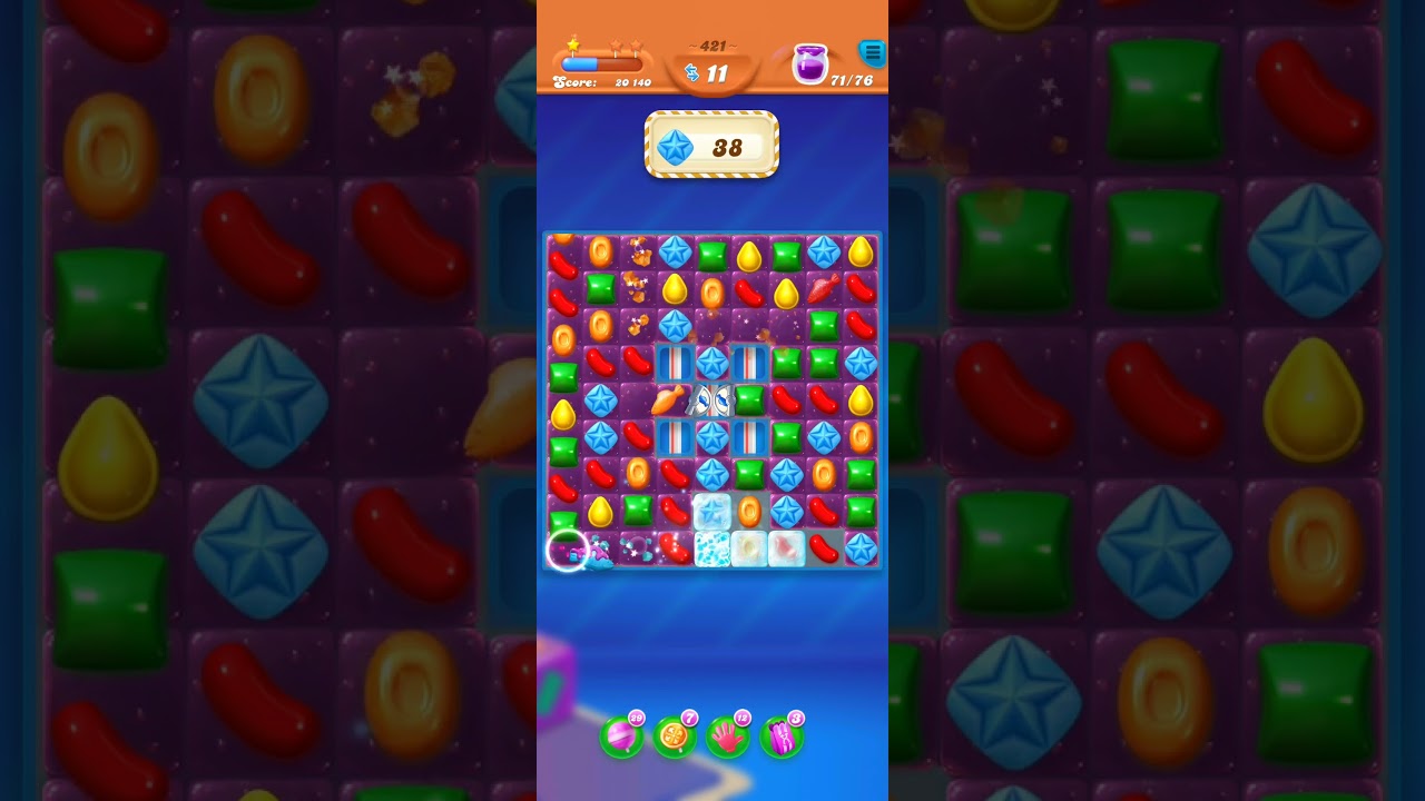 Candy Crush Level 421 -  No Boosters Series - 