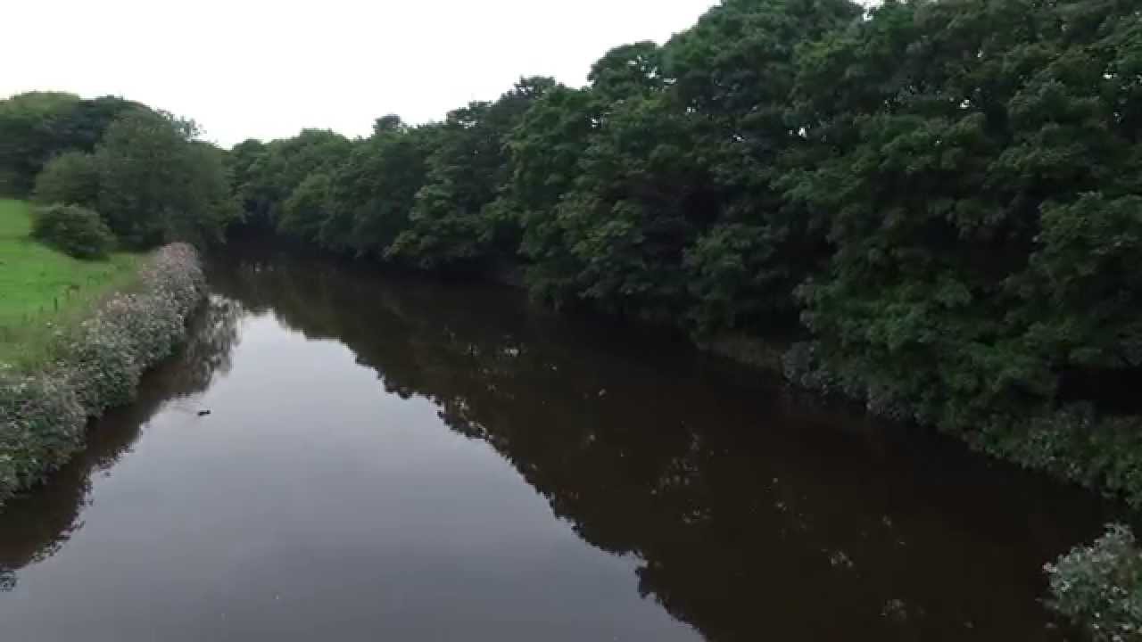 Burrs country park, River Irwell, Bury with a drone in 4K