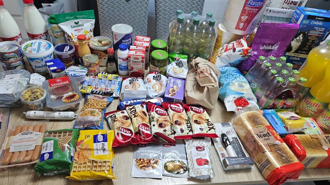 Cumpărături alimentare din Lidl cu preturile afișate-700 lei