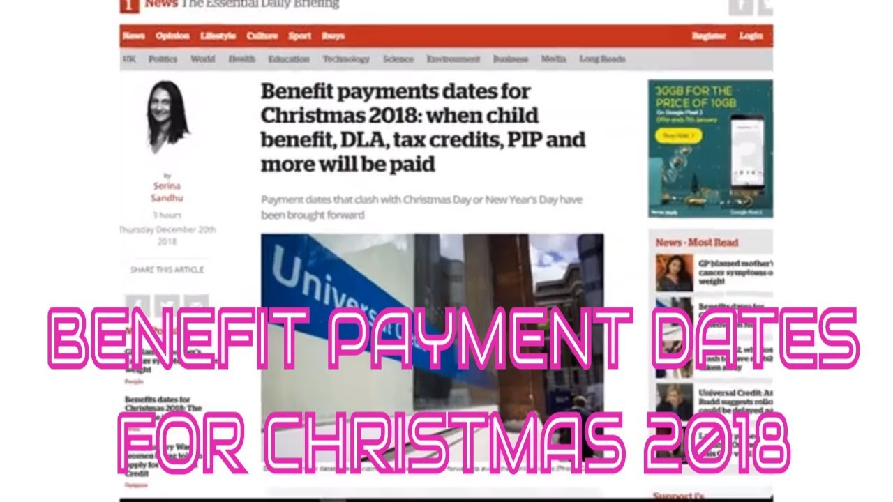Check When Your Benefits Arrive This Christmas