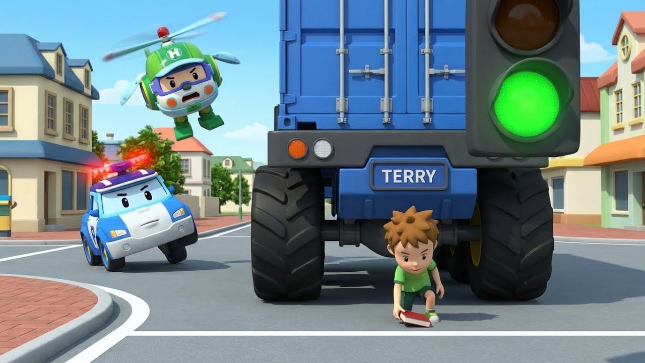 Danger in the Blind Spot! Robocar Poli Rescue Mission | Traffic Safety for Everyone | The Magic Bus