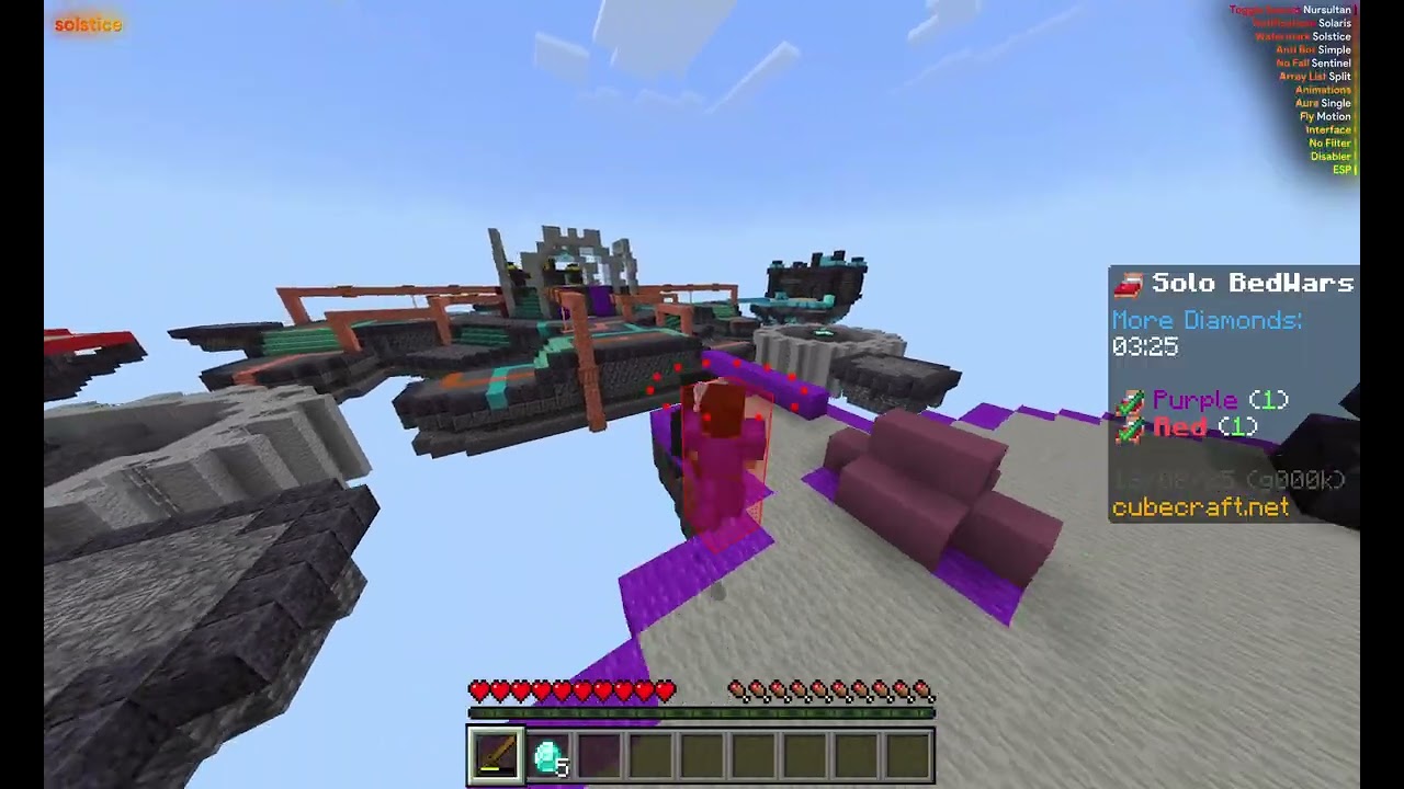 Hacking on cubecraft cuz i logged in wrong account and was banned in hive