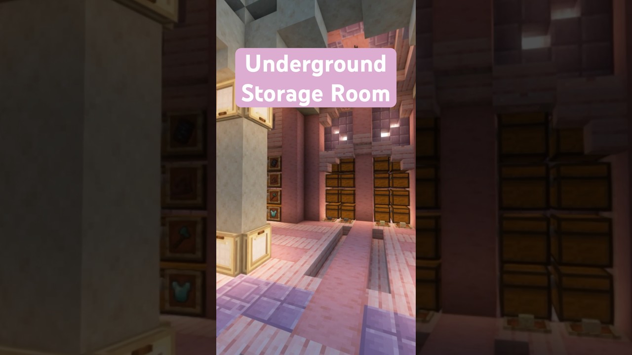 Minecraft Underground Cherry Storage Room!