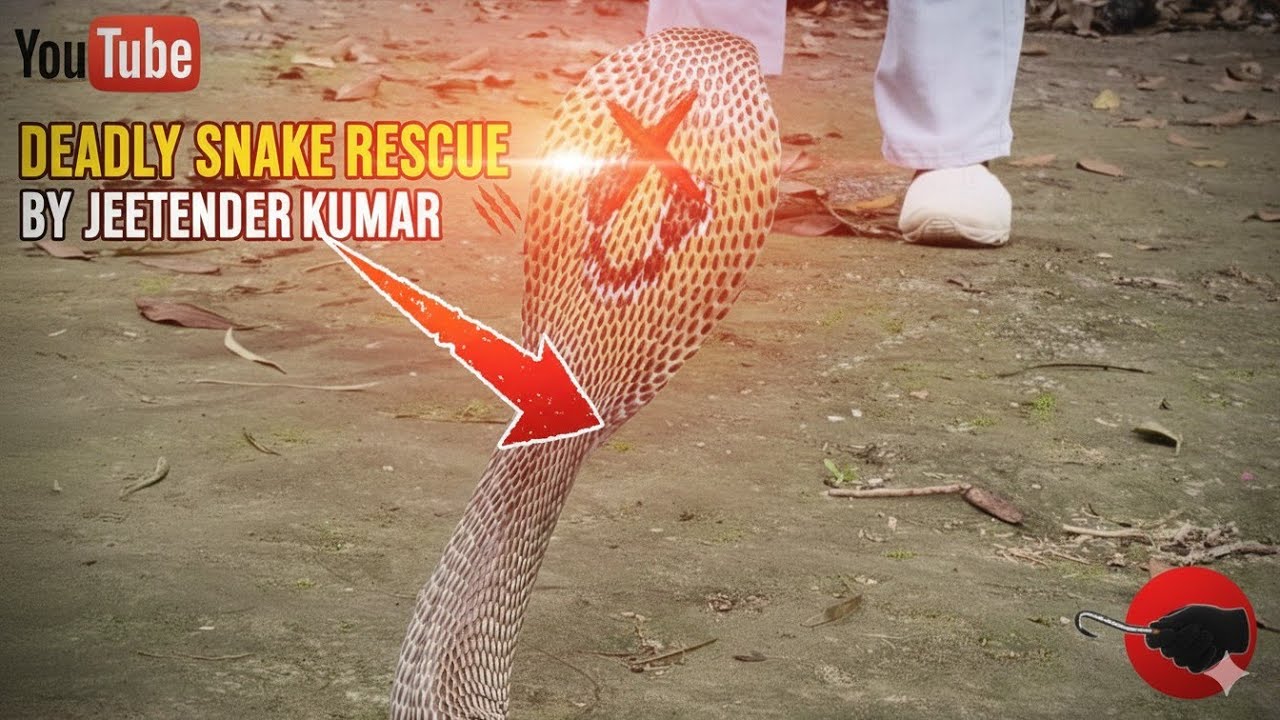 Deadly snake rescue by jeetender kumar 😨