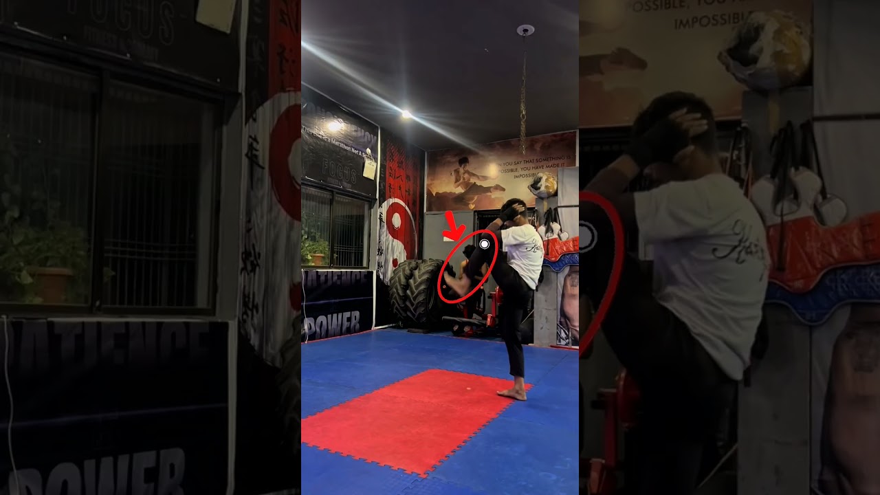 SHAOLIN JUMP PUSH KICK TUTORIAL HOW TO MUAY THAI KICK PAWOR FULL