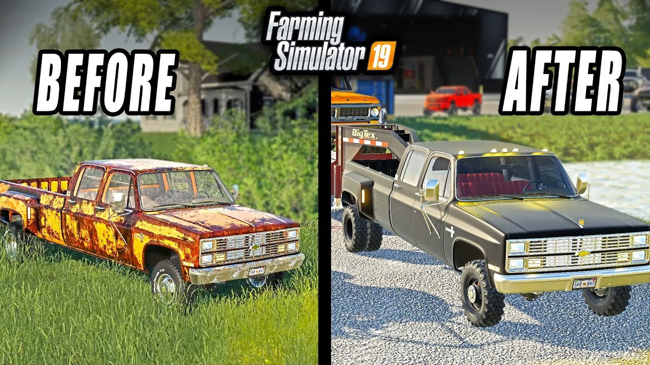 TRUCK RESTORATION! RESTORING A RUSTY CHEVY K30 & FLIPPING IT! | FARMING SIMULATOR 2019