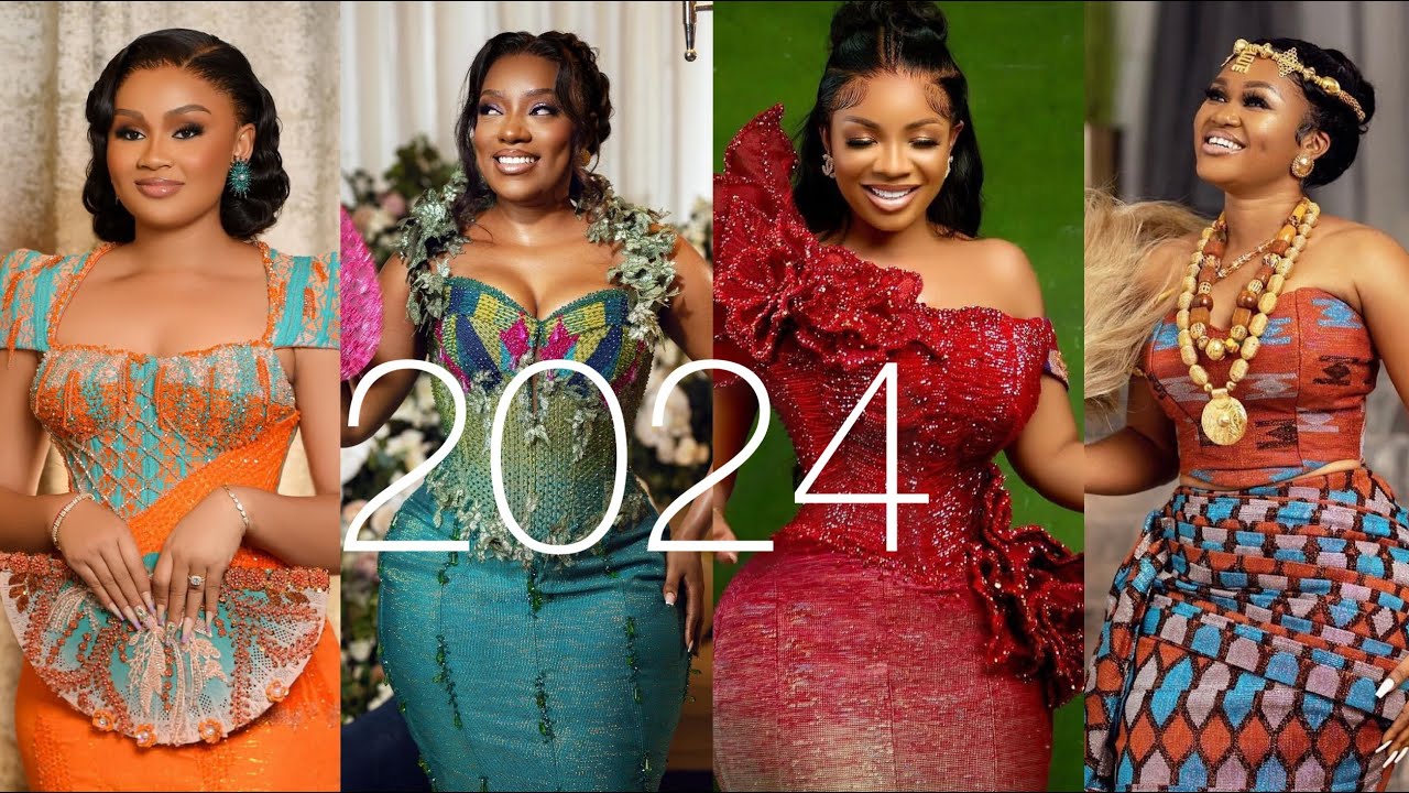 Latest Ghanaian Traditional Kente Dress Styles 2024 | Trending Ghana Kente Dress Styles 2024