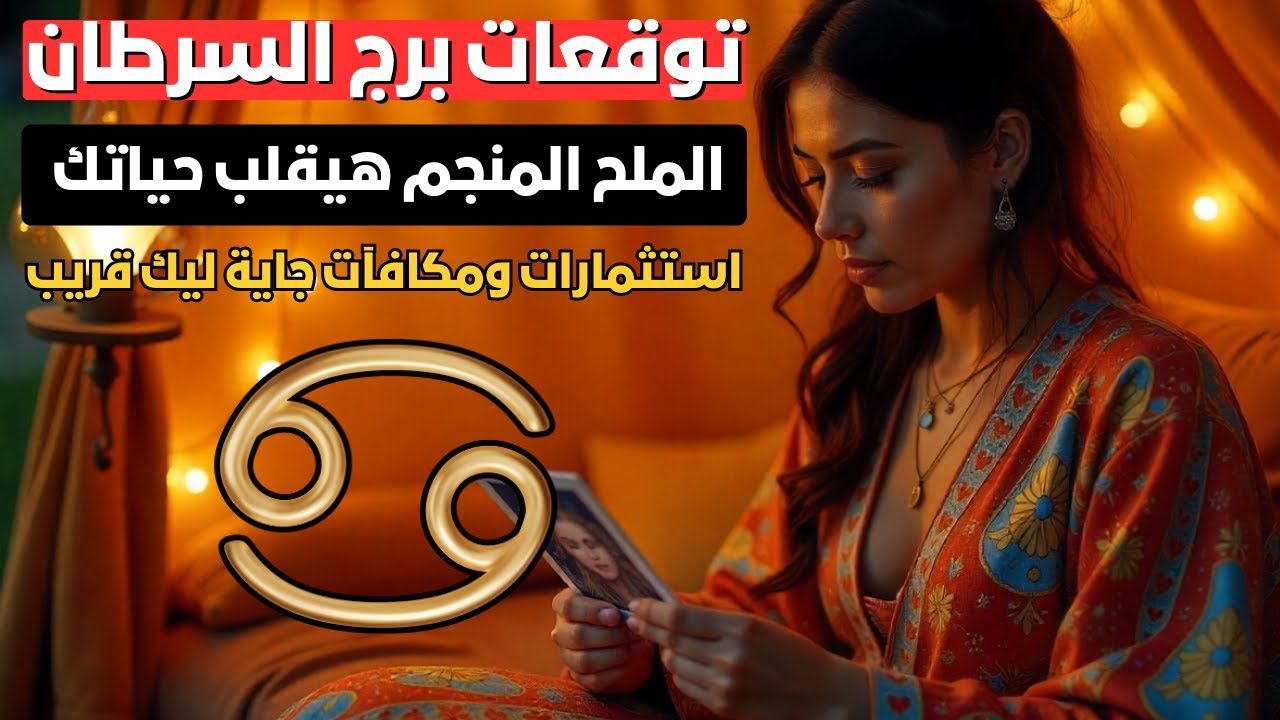 توقعات برج السرطان 🦀 عيون حاقدة مترصدة ليك 👁️ وظيفة جديدة 👨‍💼 وبداية نجاح مبهر 💪 رجوع أصدقاء قدام 🤝