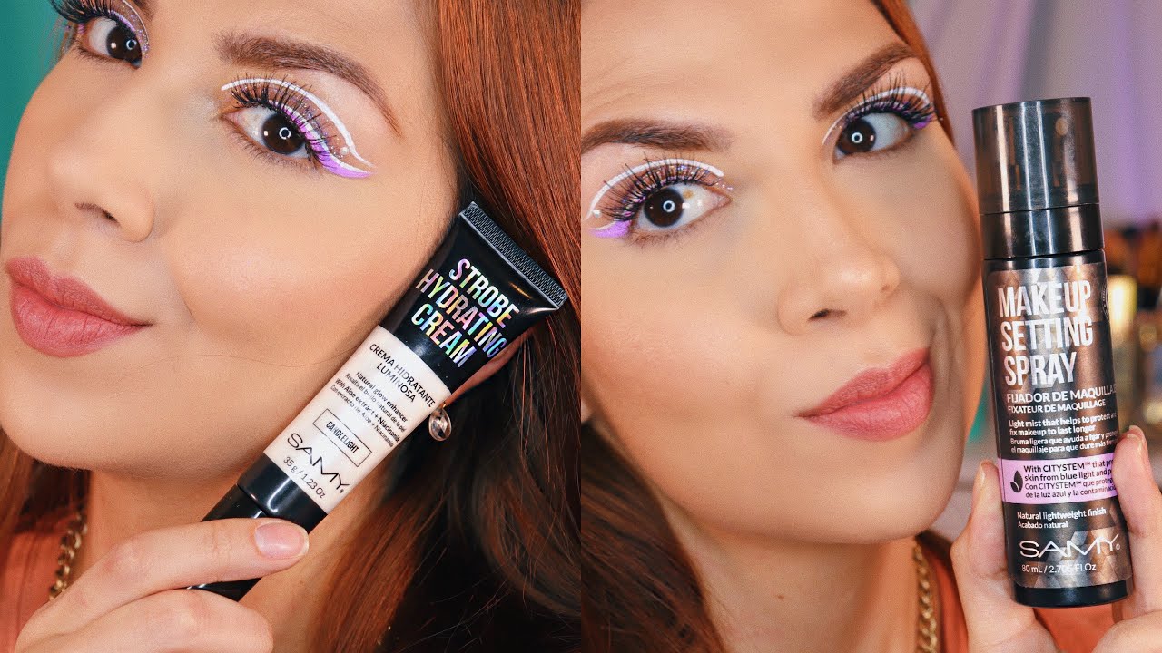 PROBANDO EL FIJADOR Y LA CREMA ILUMINADORA NUEVA DE SAMY COSMETICS | Alejandra Galindo