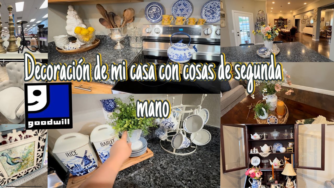 DECORANDO MI CASA CON COSAS DE SEGUNDA MANO EN USA 🇺🇸 RECORRIDO EN Goodwill 👍