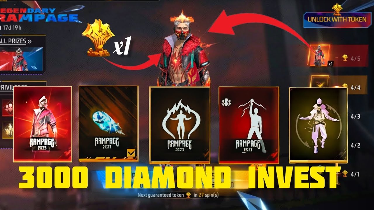 🤔RAMPAGE NEW EVO BUNDLE ONLY💎3000 DIAMOND SPIN FULL VIDEO 😭