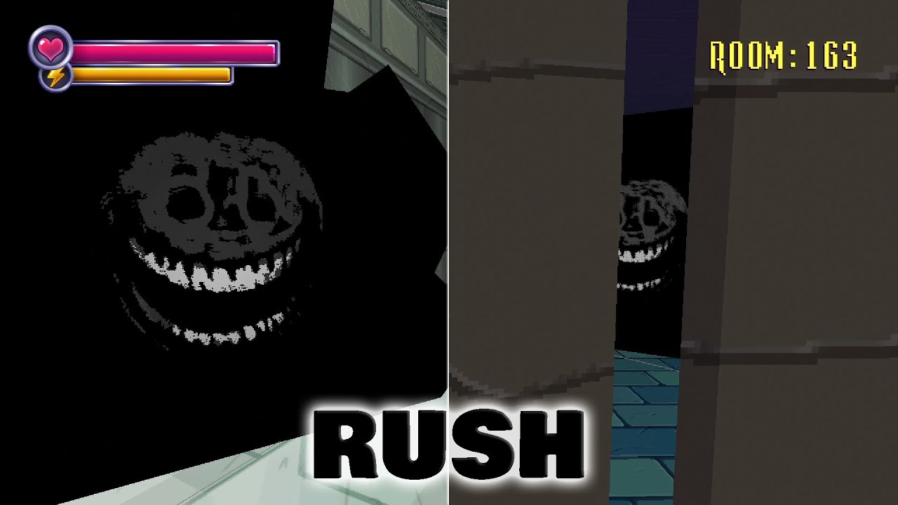 Rush from Roblox DOORS in Spooky's Jump Scare Mansion! | SJSM+ [Mod]