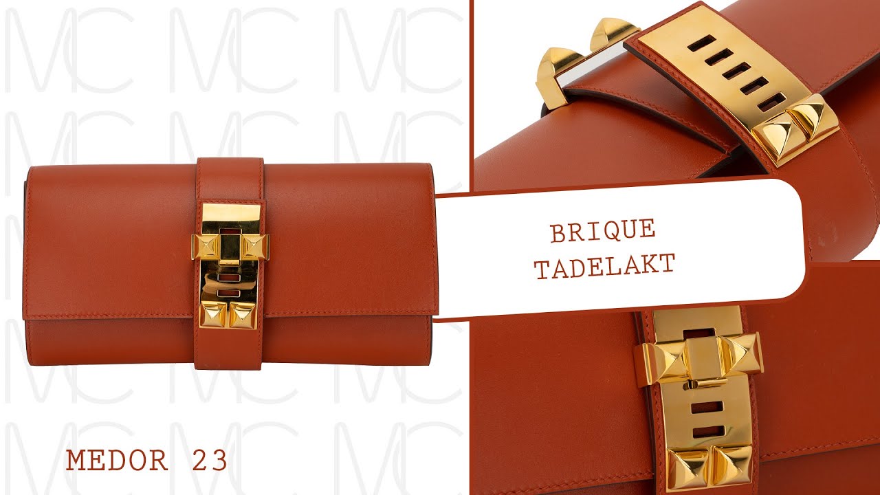 Herm&egrave;s M&eacute;dor 23 Clutch in Brique Tadelakt &ndash; A Luxury Essential &bull; MIGHTYCHIC &bull;