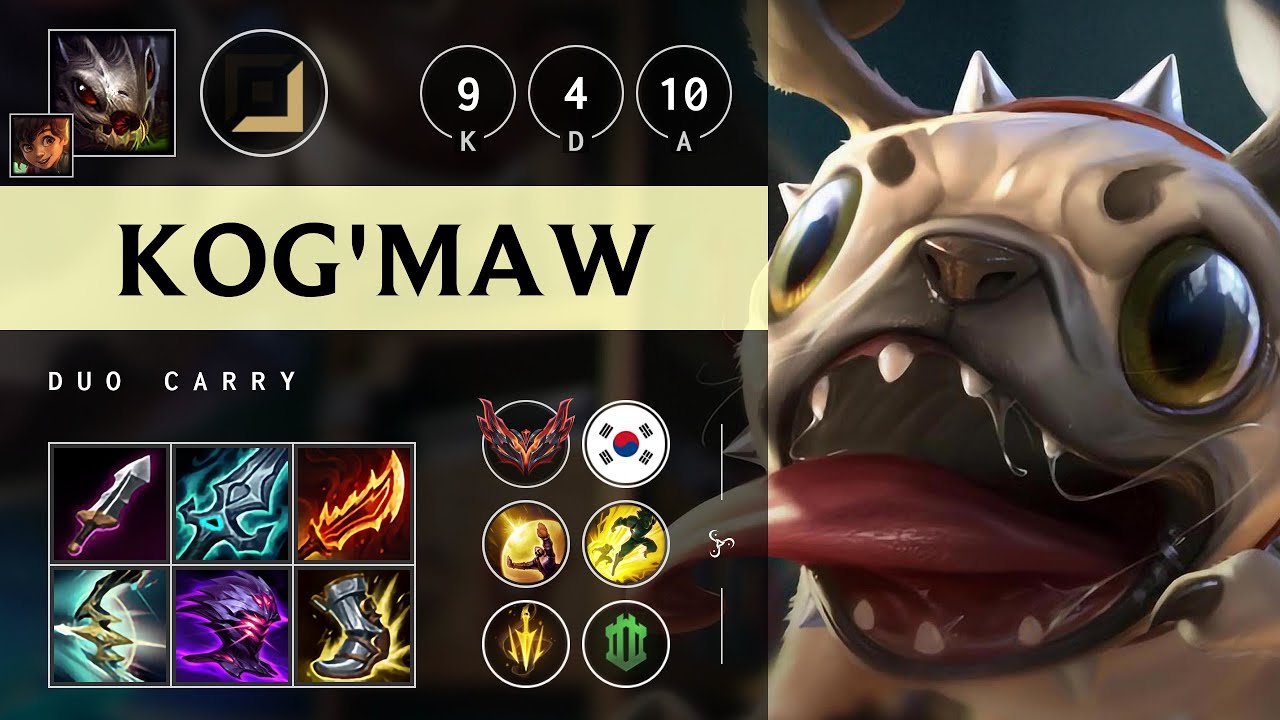 Kog'Maw ADC vs Aphelios: Triple Kill, Rampage - KR Grandmaster Patch 14.20