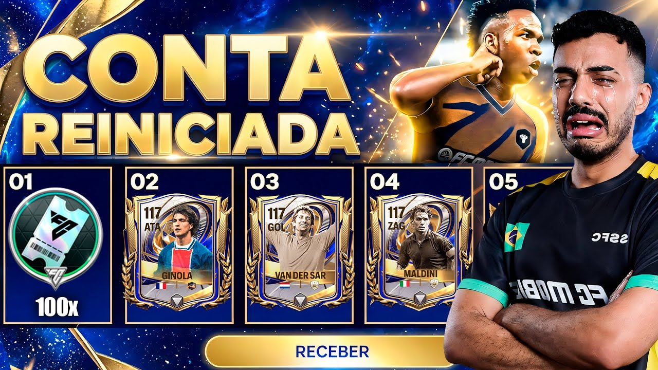 REINICIEI MINHA CONTA no FC MOBILE! 😭