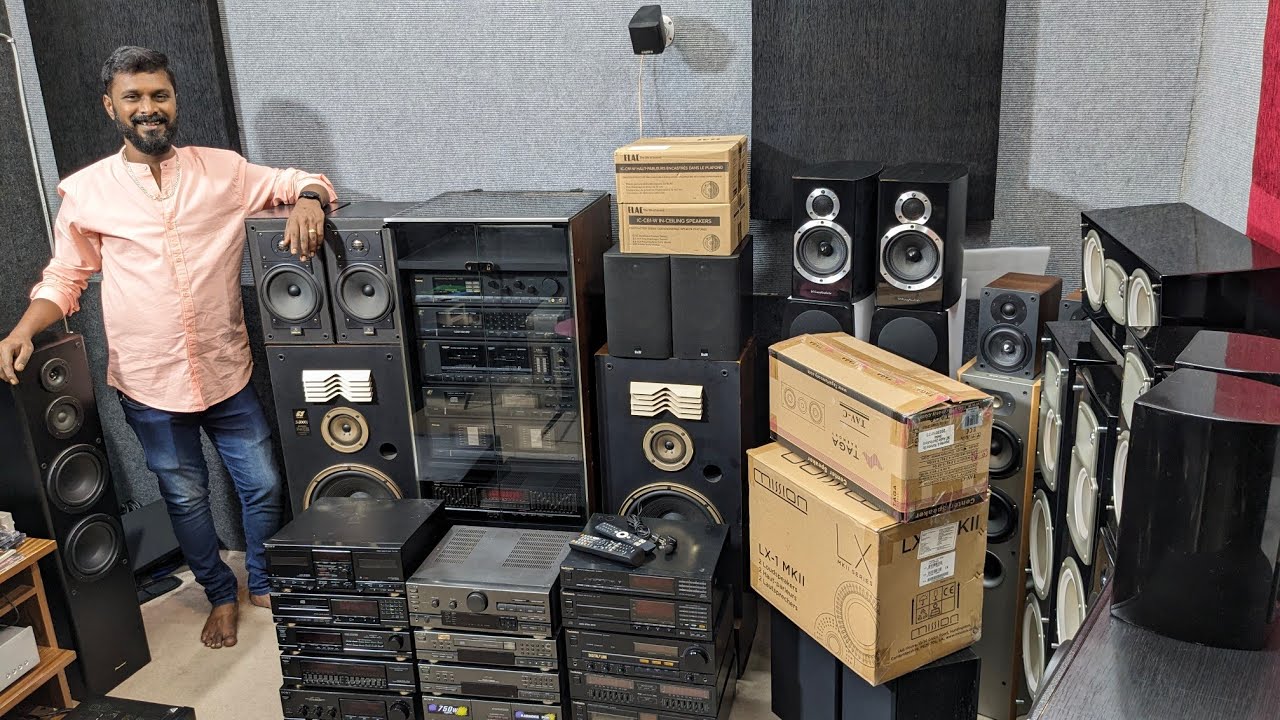 👀 VINTAGE STEREO AMPLIFIER & SPEAKERS @ LOW COST 😱FOR STEREO LOVERS PH:7019990291👂