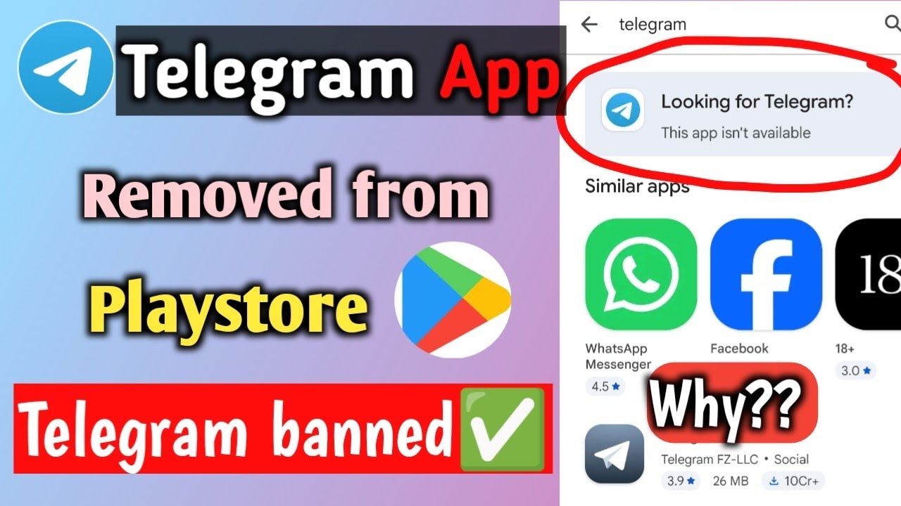 Telegram this  isn't available in Playstore | Telegram app banned in India | Why | Problem Fixed🔥