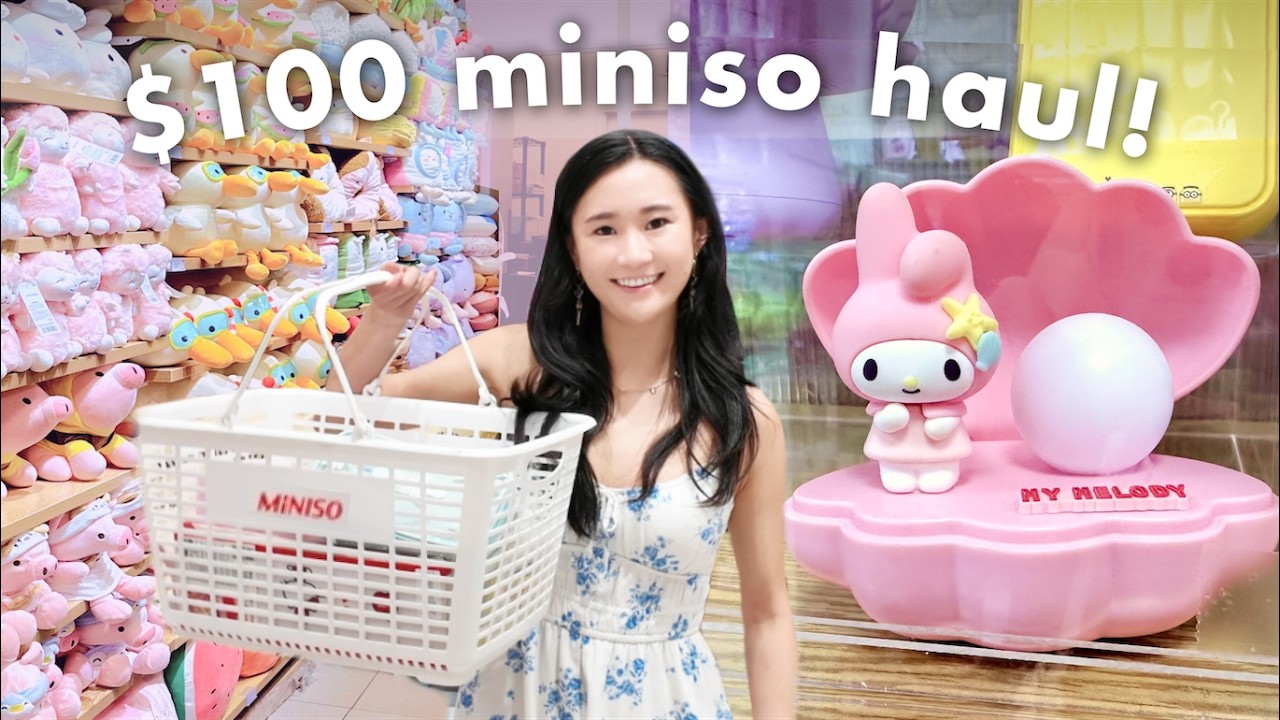 MINISO шоппинг со мной + выгода на 100 долларов! 🛍️ *милые и полезные вещи из Sanrio*