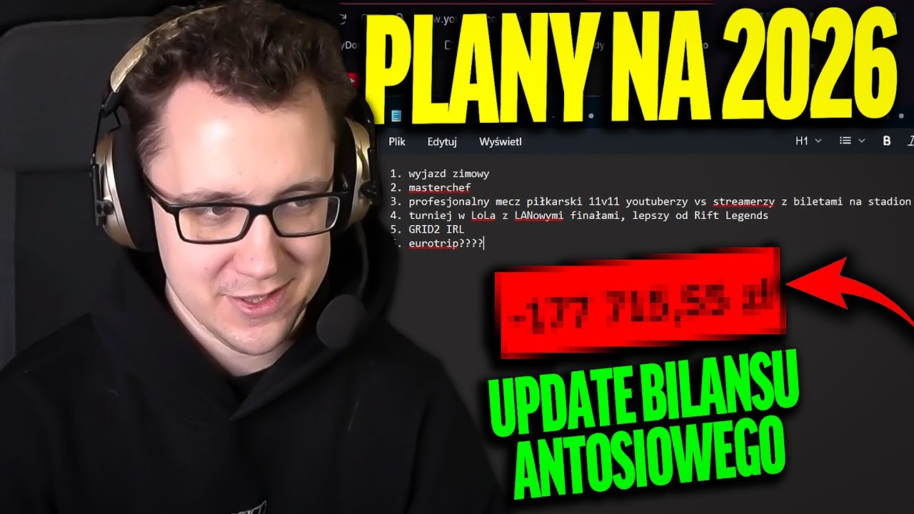 SUCHAR PLANY NA 2026, UPDATE BILANSU ANTOSIOWEGO, BAGIETA W SABOTAŻYŚCIE?