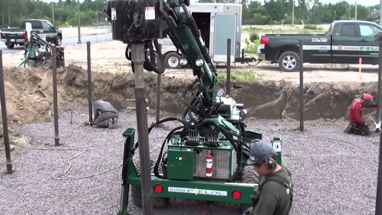 Techno Metal Post - Helical Piles Under Concrete Footing