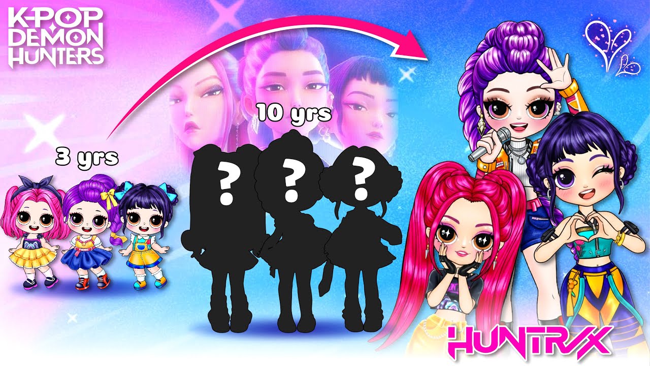 K-Pop Demon Hunters: Rumi, Mira & Zoey Growing Up Fashion Makeover! | Best DIY Fashion Paper Dolls
