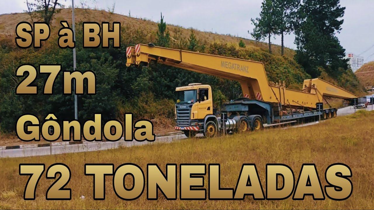 TRANSPORTE DA LATERAL DA GÔNDOLA COM EQUIPE MEGATRANZ E CAMINHONEIRO STRONG 