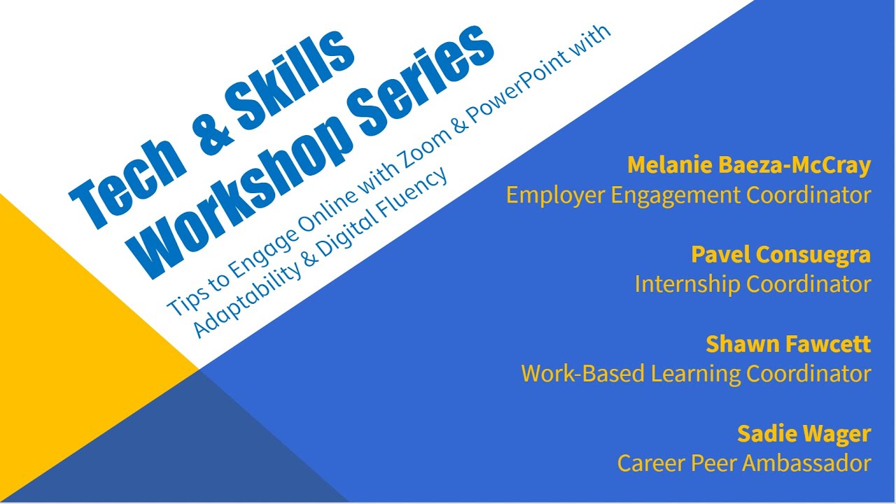 Tech + Skills Series Workshop - Campus Resources