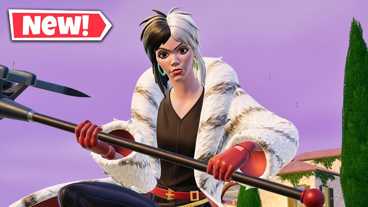 NEW CRUELLA DE VIL Skin Gameplay In Fortnite!