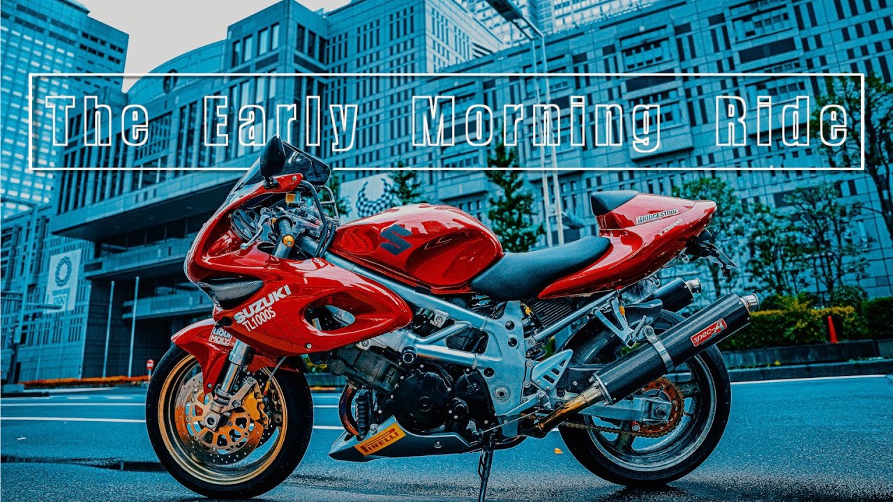【Awesome Sound】The Early Morning Ride in Shinjuku.【SUZUKI/TL1000S】【V-Twin】【2-Cylinder】