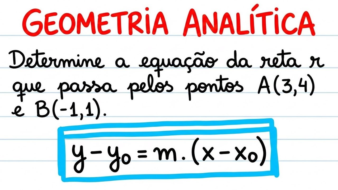 Determine a Equação da Reta que Passa Pelos Pontos