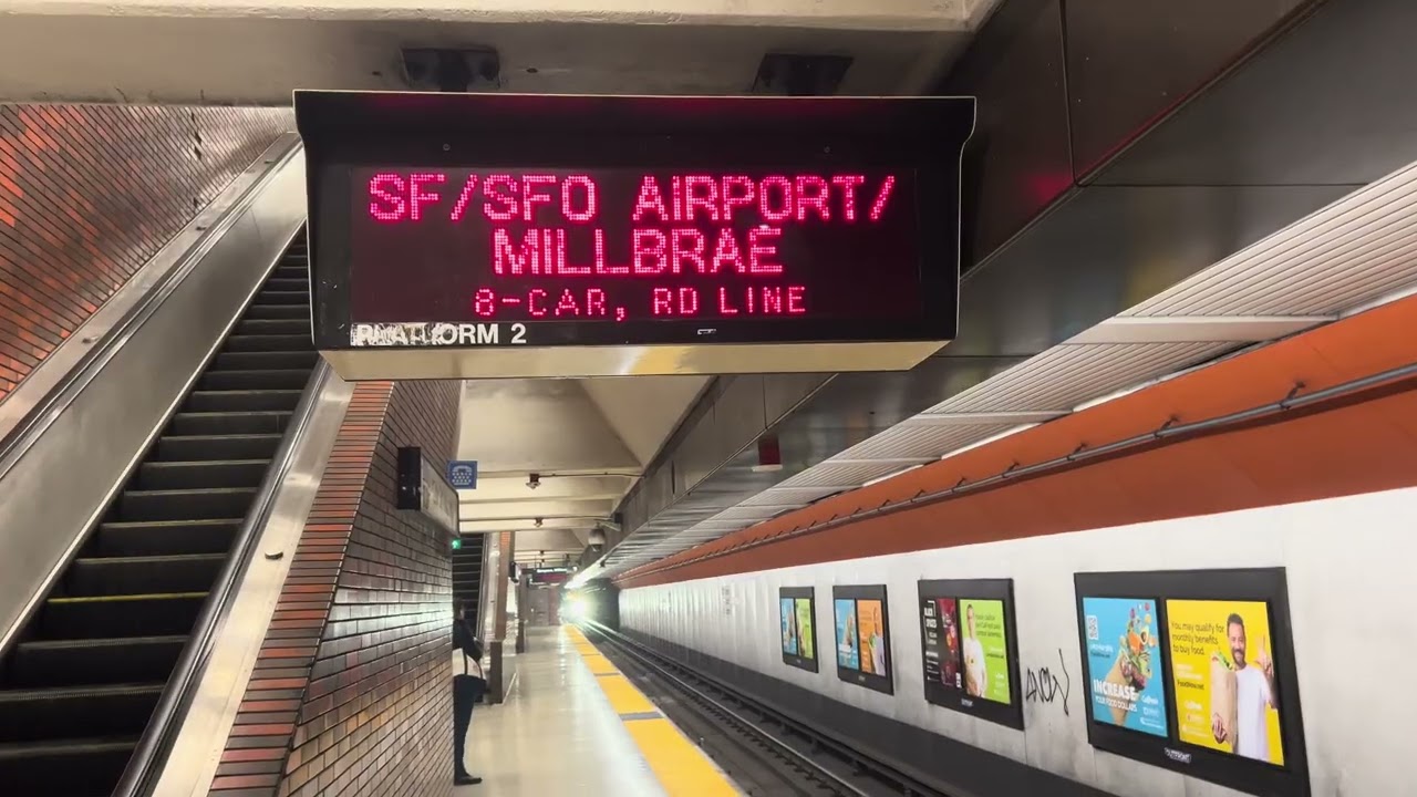 SF/SFO Airport/Millbrae Train at 12th St/Oakland City Center BART