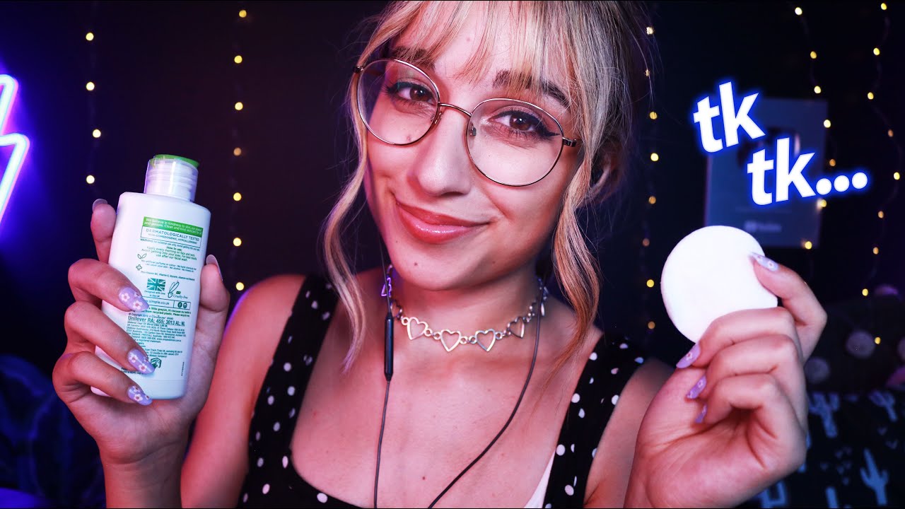 ASMR Português/Portugal | Limpeza de Pele 💕 Atenção Pessoal (tk tk, shhhk, sk sk...)