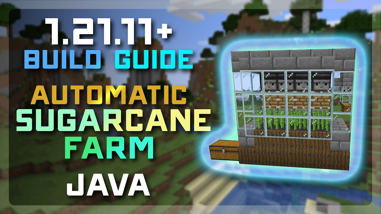 Автоматическая ферма по выращиванию сахарного тростника в Minecraft 1.21.11+ 🌿 Вагонетка не нужна...