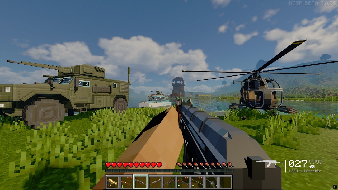 I Destroyed a Modded Pillager Outpost with Modern Guns and Rescued All Villagers!