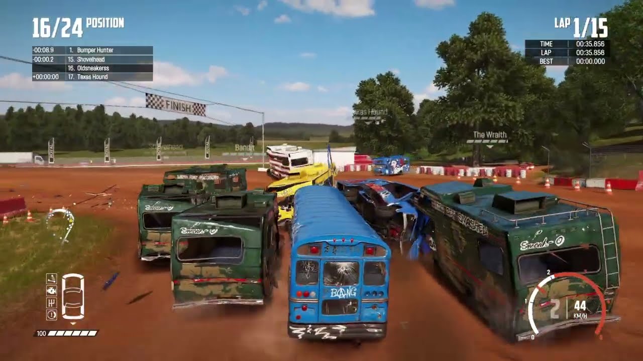 Figure-8 From Hell | Bus vs Campervans – 15 Lap Disaster
