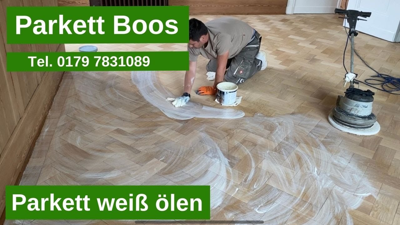 Parkett weiß ölen von Parkett Boos in Köln, Dortmund, Düsseldorf, Wuppertal, NRW. Tel. 01797831089