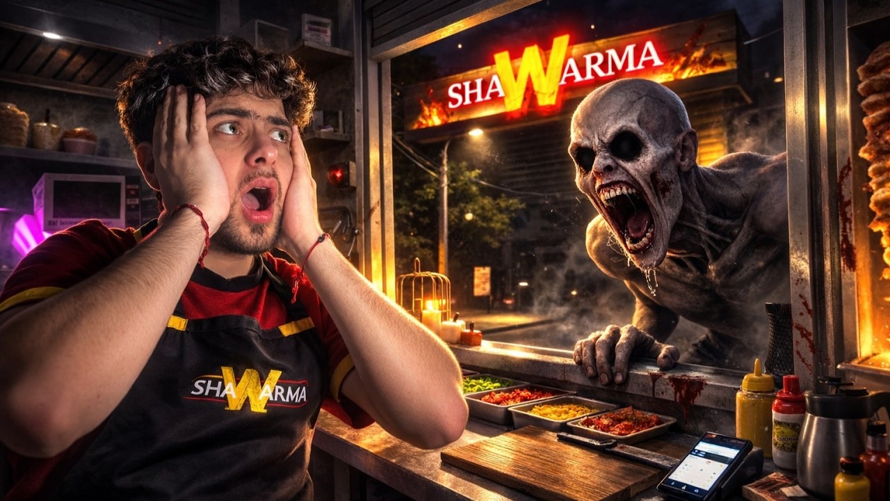 NO DEBÍ ACEPTAR ESTE TURNO NOCTURNO… 🌙😰 | SHAWARMA KIOSK (ROBLOX)