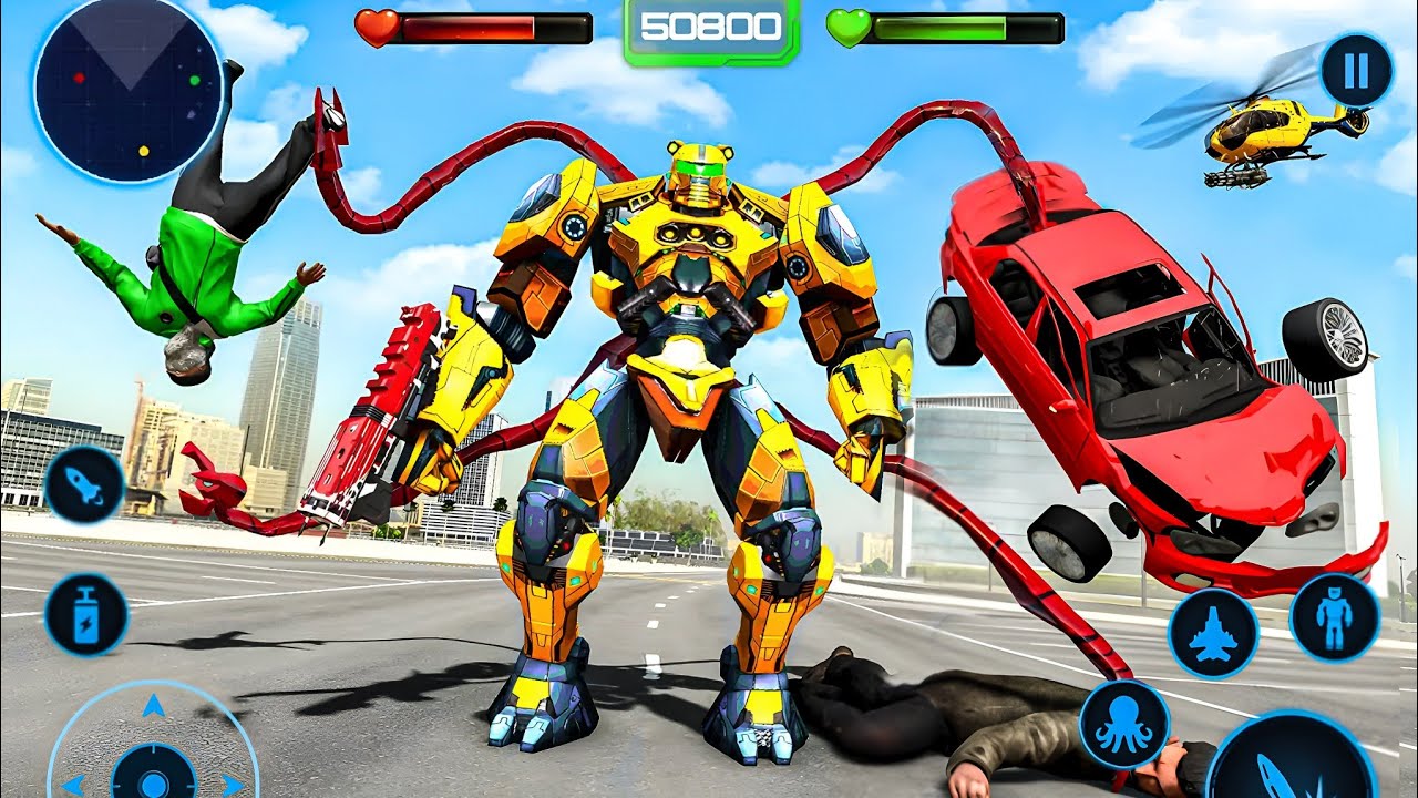 Octopus Robot Car Transform Game 2025 | Monster Truck Car Jet Transformation - Android Gameplay