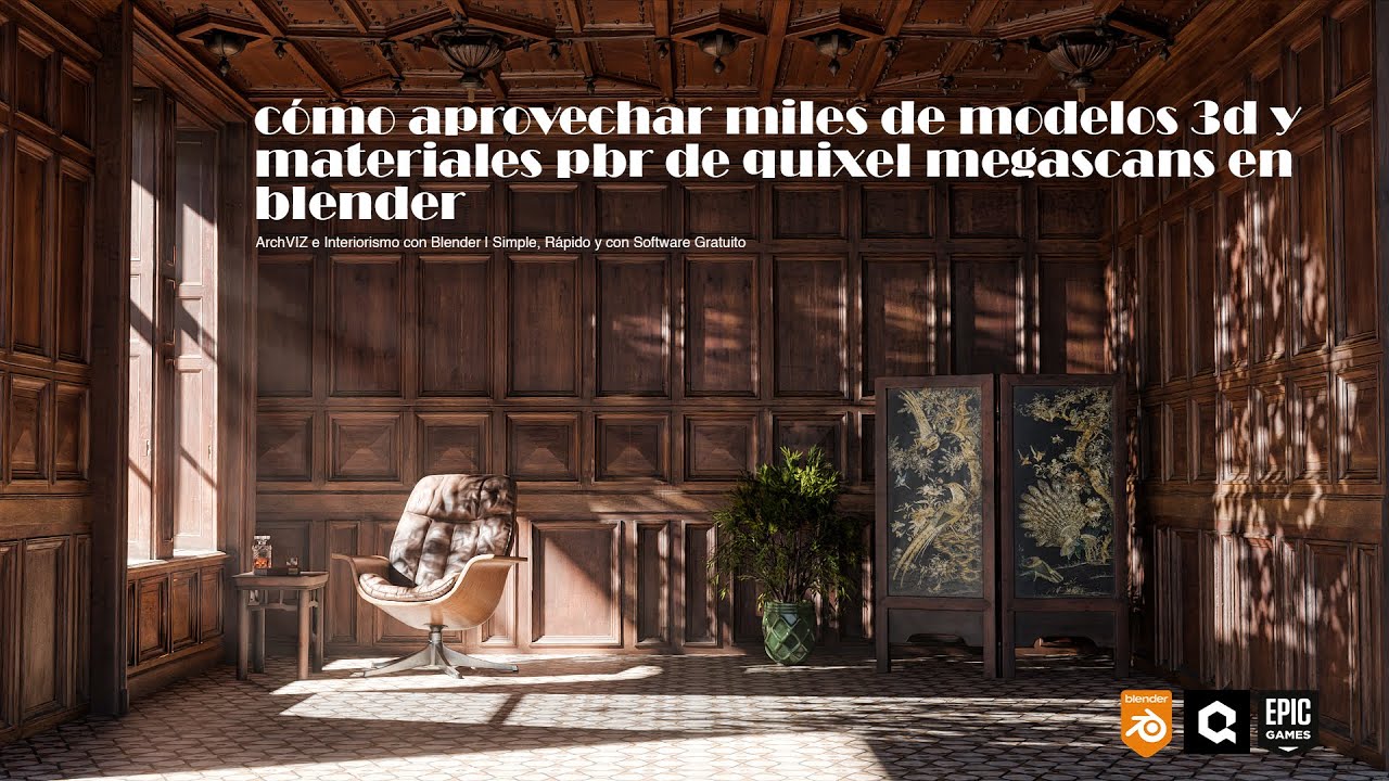 48.- Cómo aprovechar miles de modelos 3D y materiales PBR de Quixel Megascans en Blender