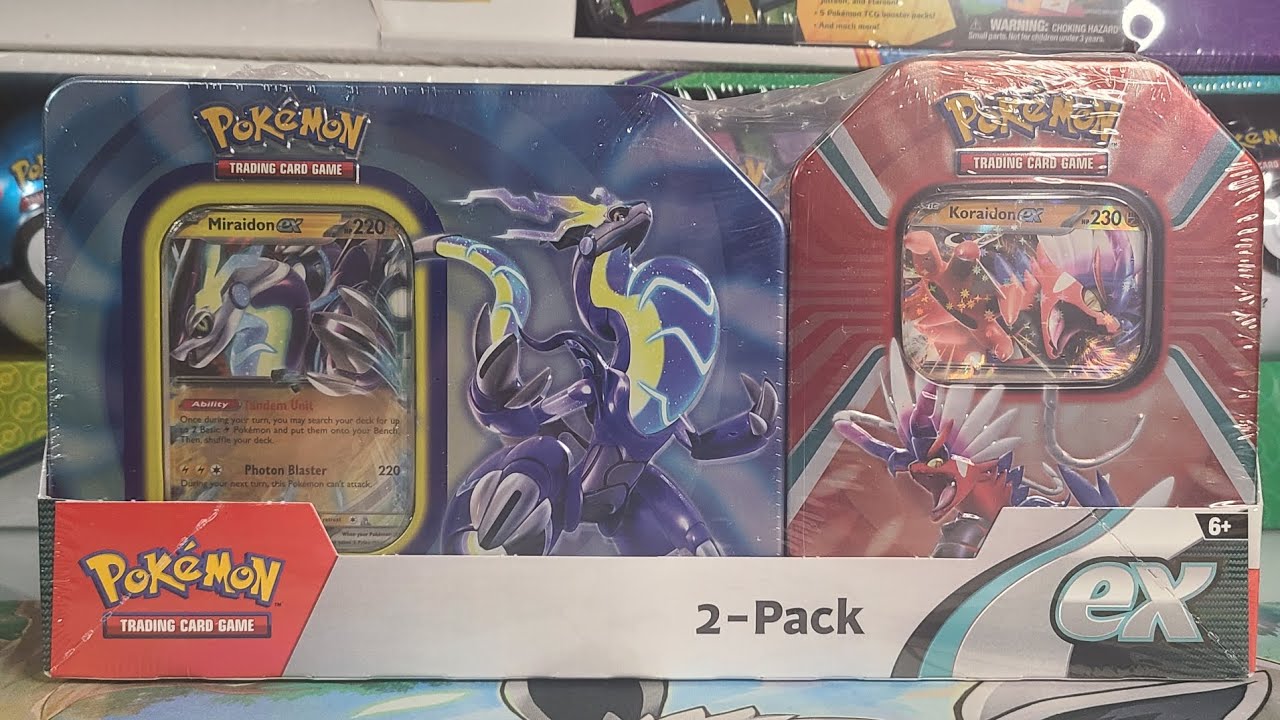 Miraidon Tin & Koraidon Tin Costco 2-Pack Bundle Opening