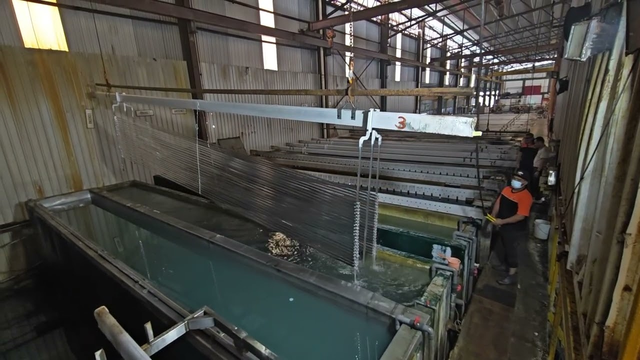 Possible to produce a 9-metre-long aluminum alloy chemical polishing anodising production line