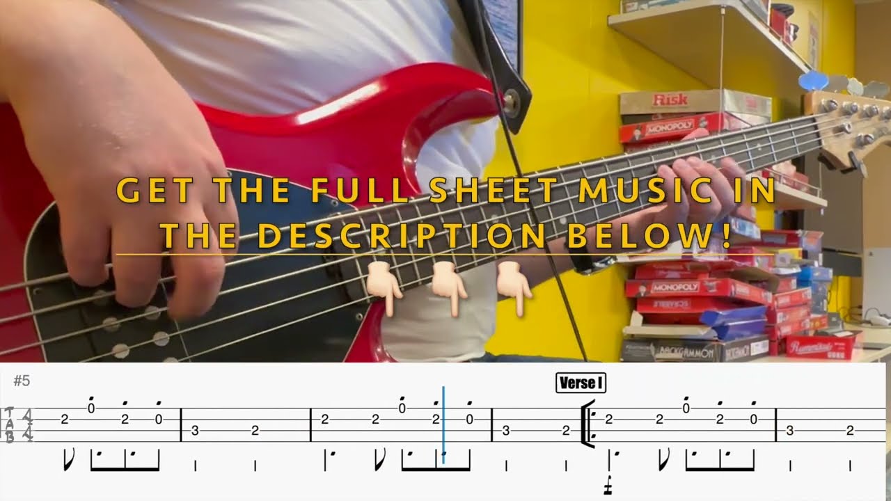 Seven Nation Army - The White Stripes  | Bass Guitar TAB + Sheet Music (Play Along Cover)
