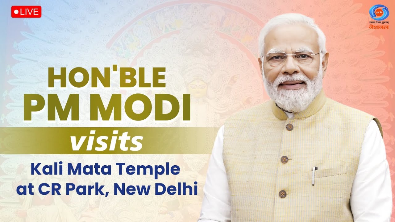 LIVE: PM Modi visits Kali Mata Mandir at CR Park, New Delhi.