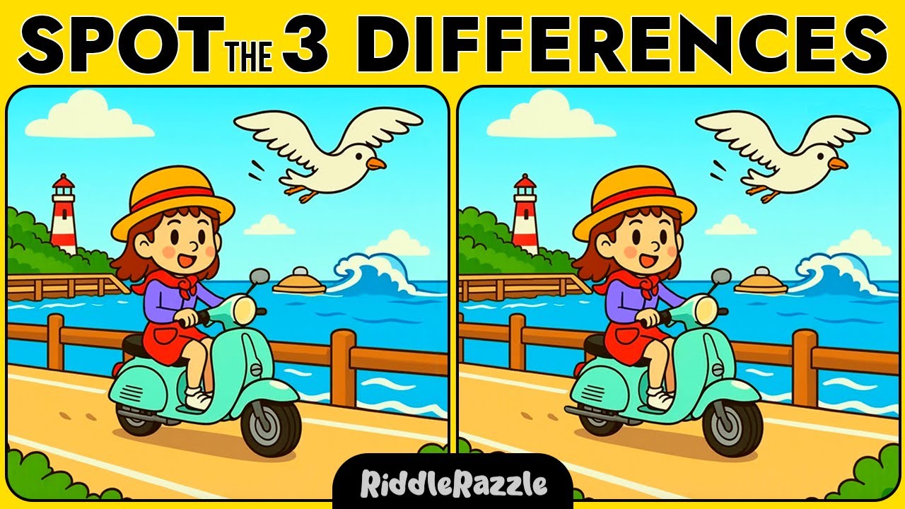 Challenge your brain: Spot 3 Differences!