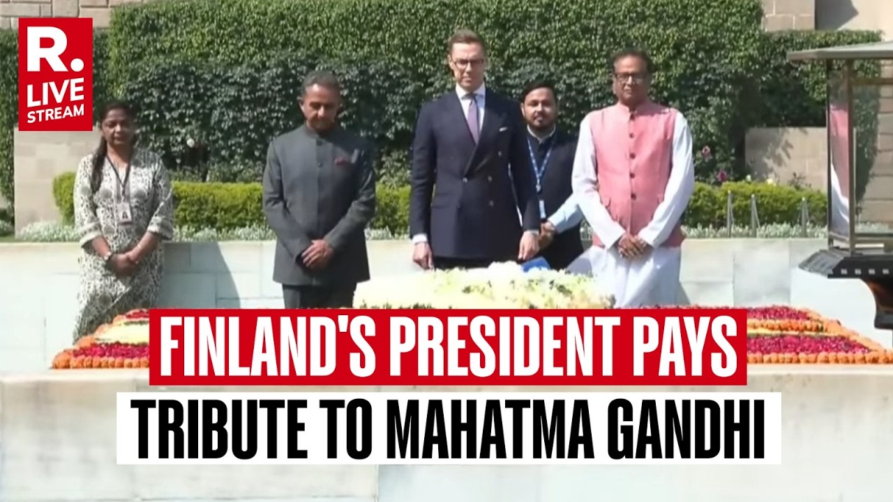 LIVE: Finland President Alexander Stubb Pays Tribute To Mahatma Gandhi At Rajghat