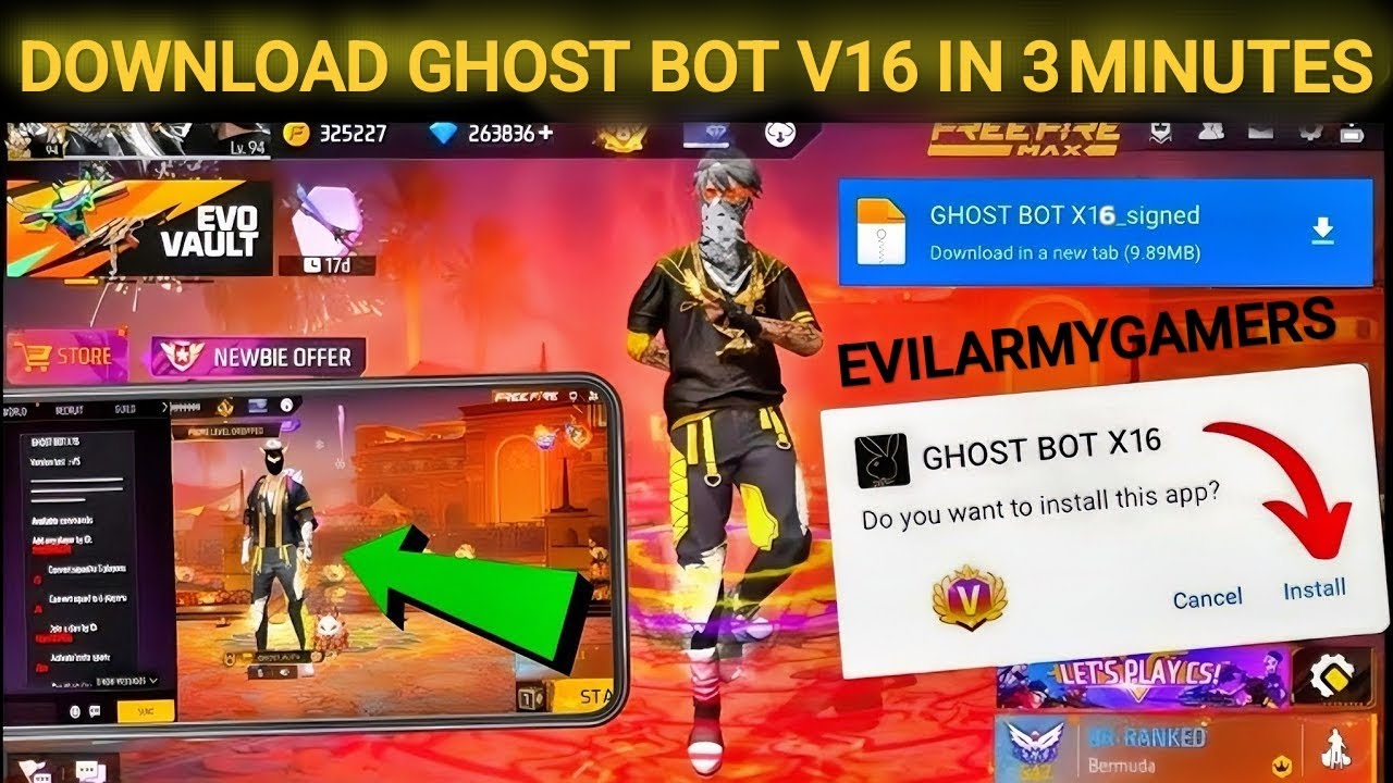 Ghost Bot V16 Free Fire Download | Unlimited Diamonds + Latest Test 2025